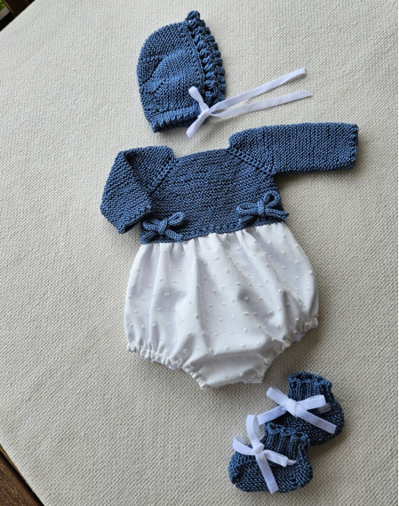 Conjunto Pelele punto y plumeti