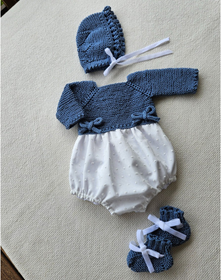 Conjunto Pelele punto y plumeti