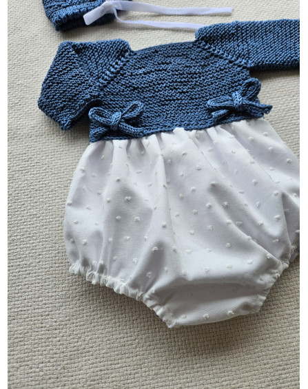 Conjunto Pelele punto y plumeti