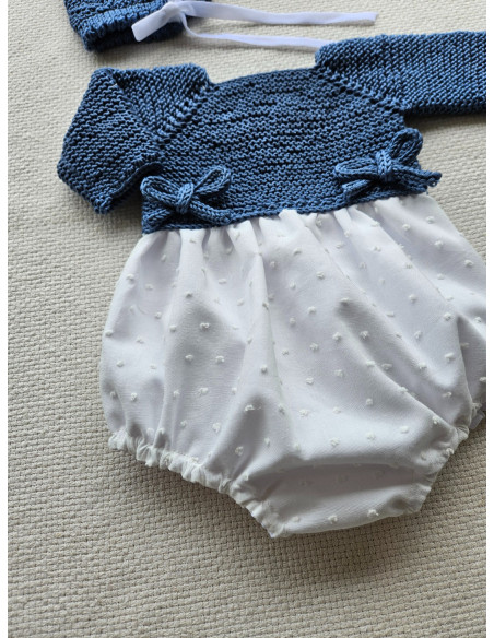 Conjunto Pelele punto y plumeti Conjunto Pelele punto y plumeti