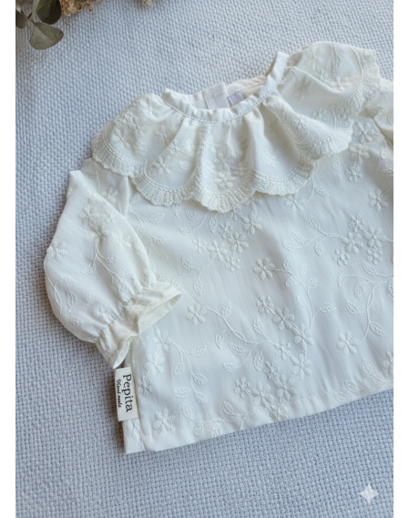 Camisa flores bordadas 2