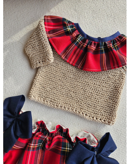 Conjunto Braguita y cuello Navidad