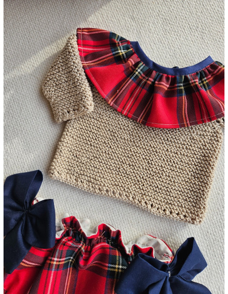 Conjunto Braguita y cuello Navidad