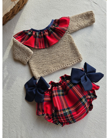 Conjunto Braguita y cuello Navidad