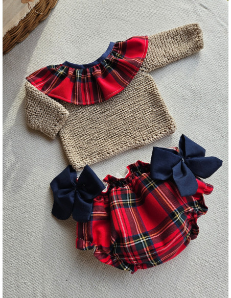 Conjunto Braguita y cuello Navidad