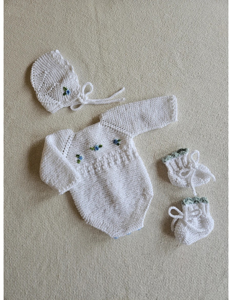 Conjunto Pelele Flores Bordadas Conjunto Pelele Flores Bordadas