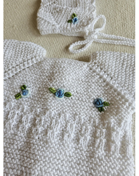 Conjunto Pelele Flores Bordadas